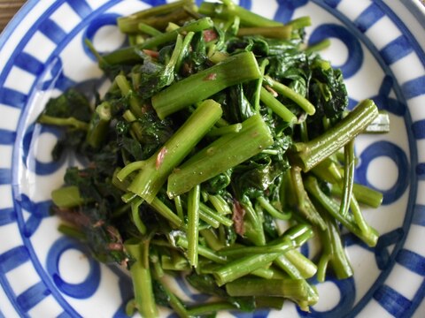 空芯菜のアンチョビ炒め